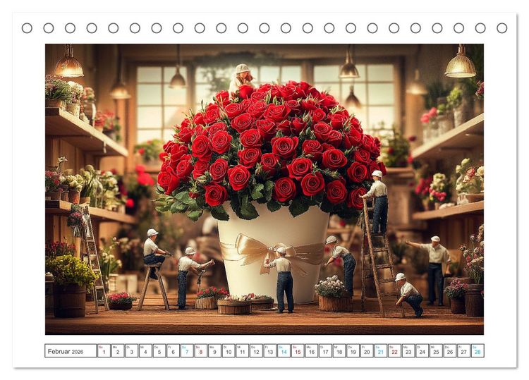 Produktbild: Zauberhafte Miniaturwelt (Tischkalender 2026 DIN A5 quer), CALVENDO Monatskalender
