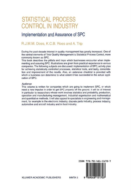 Produktbild: Statistical Process Control in Industry