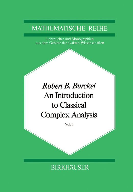 Produktbild: An Introduction to Classical Complex Analysis