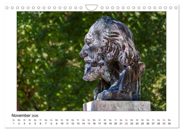 Produktbild: Komponisten-Denkm&auml;ler in Wien (Wandkalender 2026 DIN A4 quer), CALVENDO Monatskalender