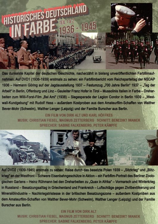 Historisches Deutschland in Farbe 1936-1945 [2 DVDs]