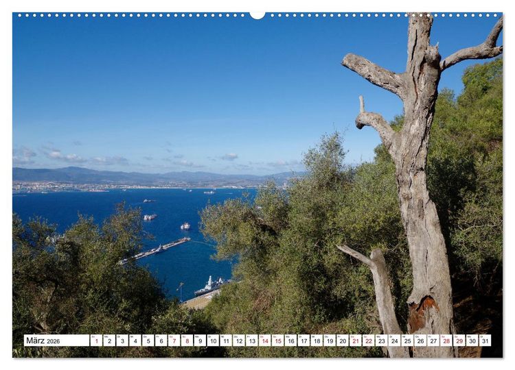 Produktbild: Gibraltar - Gro&szlig;britannien am Mittelmeer (Wandkalender 2026 DIN A2 quer), CALVENDO Monatskalender