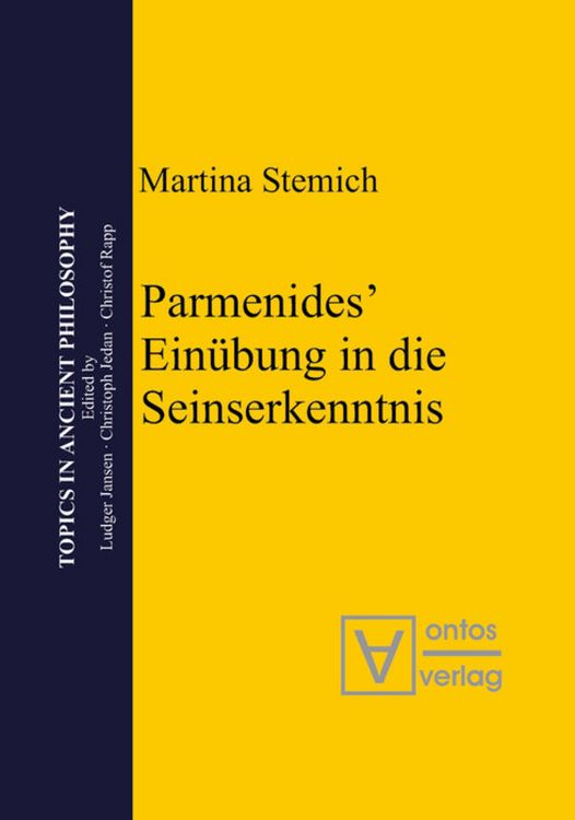 Produktbild: Parmenides&rsquo; Ein&uuml;bung in die Seinserkenntnis