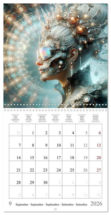 Produktbild: Cyborg Beauties (Wall Calendar 2026 12 &times; 12 Inch) CALVENDO 12 Month Wall Calendar