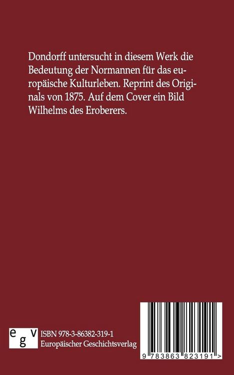 Produktbild: Die Normannen und ihre Bedeutung f&uuml;r das europ&auml;ische Kulturleben