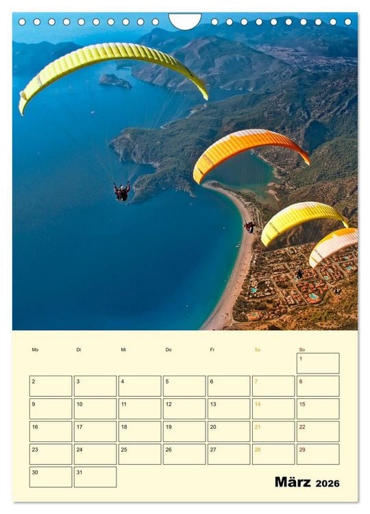 Produktbild: Paragliding - extrem aufregend (Wandkalender 2026 DIN A4 hoch), CALVENDO Monatskalender