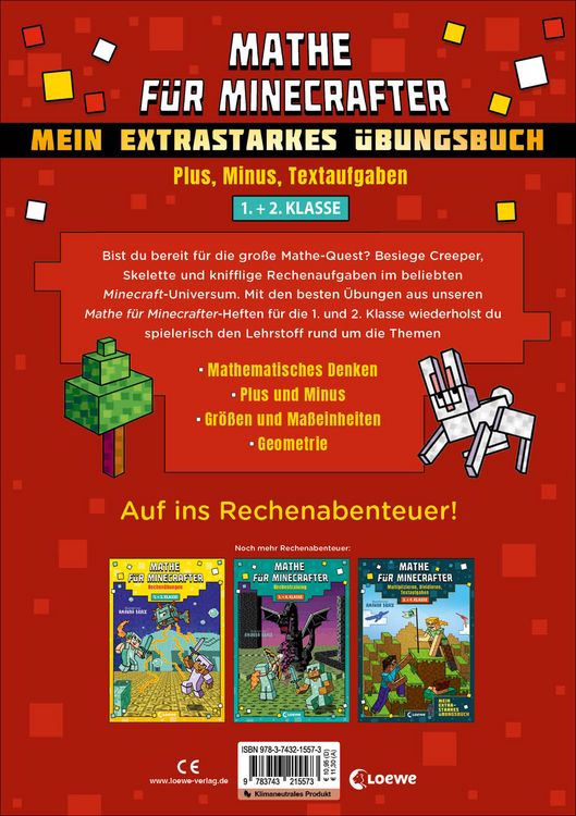 Produktbild: Mathe f&uuml;r Minecrafter - Mein extrastarkes &Uuml;bungsbuch