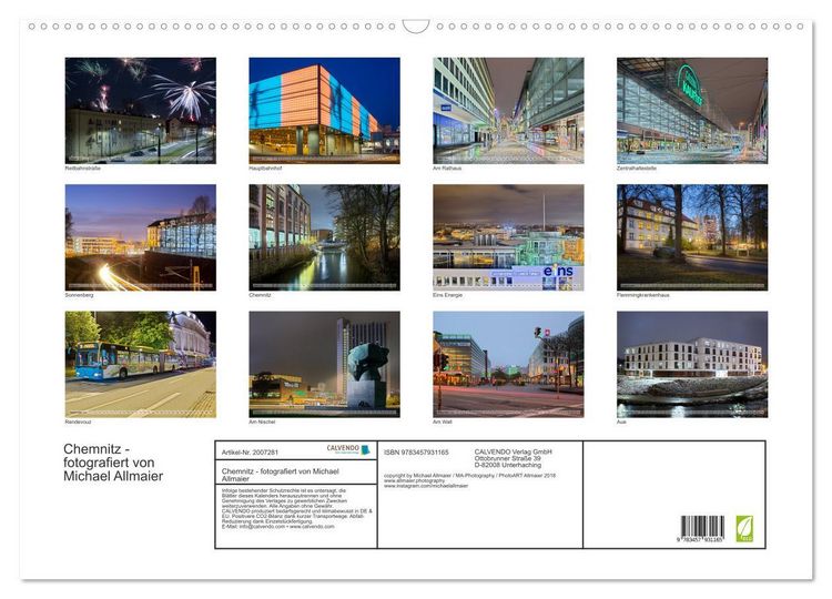 Produktbild: Chemnitz - fotografiert von Michael Allmaier (Wandkalender 2026 DIN A2 quer), CALVENDO Monatskalender