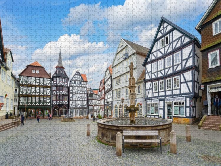 Produktbild: CALVENDO Puzzle Der Rolandsbrunnen | 1000 Teile Lege-Gr&ouml;&szlig;e 64x48cm Foto-Puzzle f&uuml;r gl&uuml;ckliche Stunden