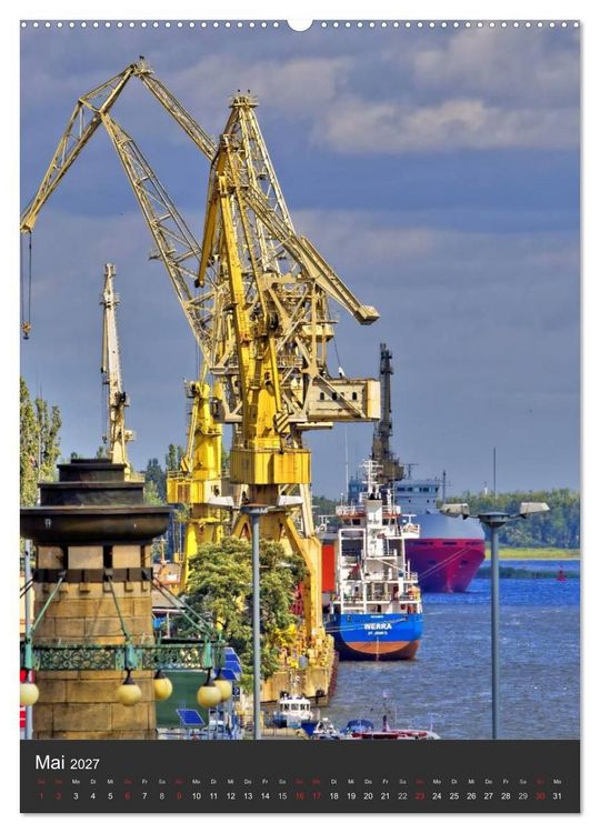 Produktbild: Stettin Szczecin (hochwertiger Premium Wandkalender 2027 DIN A2 hoch), Kunstdruck in Hochglanz