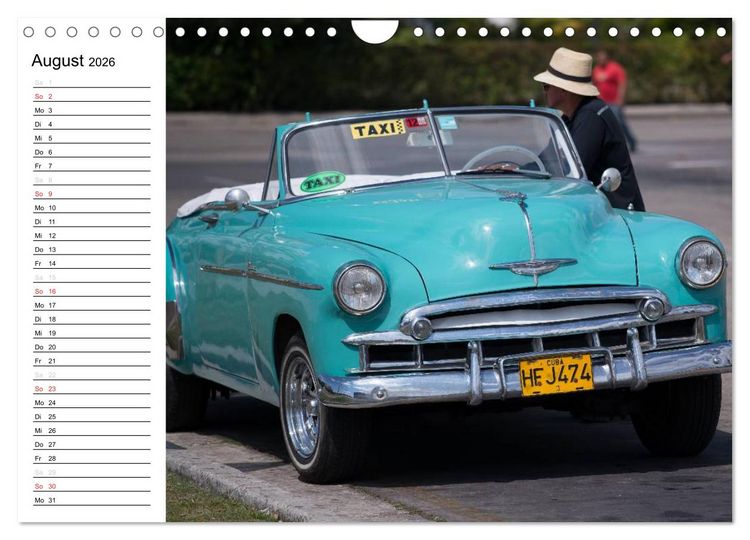 Produktbild: Cars on Cuba (Wandkalender 2026 DIN A4 quer), CALVENDO Monatskalender