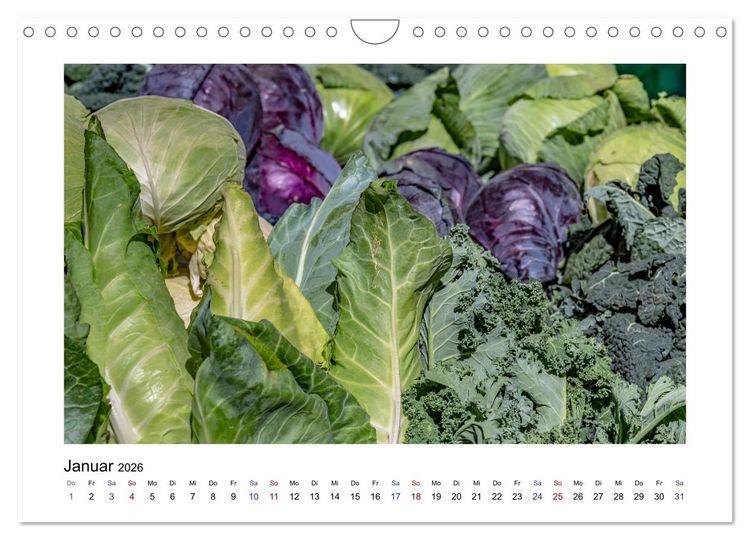 Produktbild: Wochenmarkt - Genussvoll Einkaufen (Wandkalender 2026 DIN A4 quer), CALVENDO Monatskalender