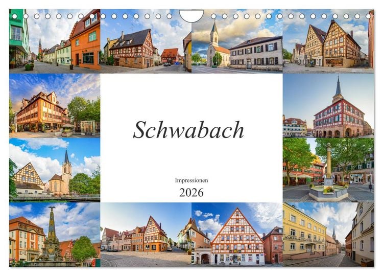 Produktbild: Schwabach Impressionen (Wandkalender 2026 DIN A4 quer), CALVENDO Monatskalender