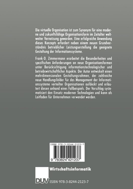 Produktbild: Betriebliche Informationssysteme in virtuellen Organisationen