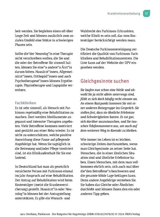 Produktbild: Parkinson. Der Ratgeber f&uuml;r Angeh&ouml;rige