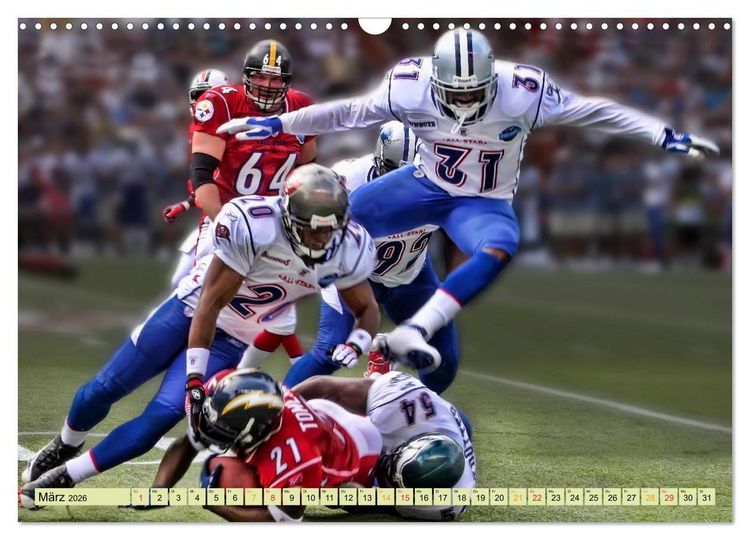Produktbild: American Football - Taktik und Athletik (Wandkalender 2026 DIN A3 quer), CALVENDO Monatskalender