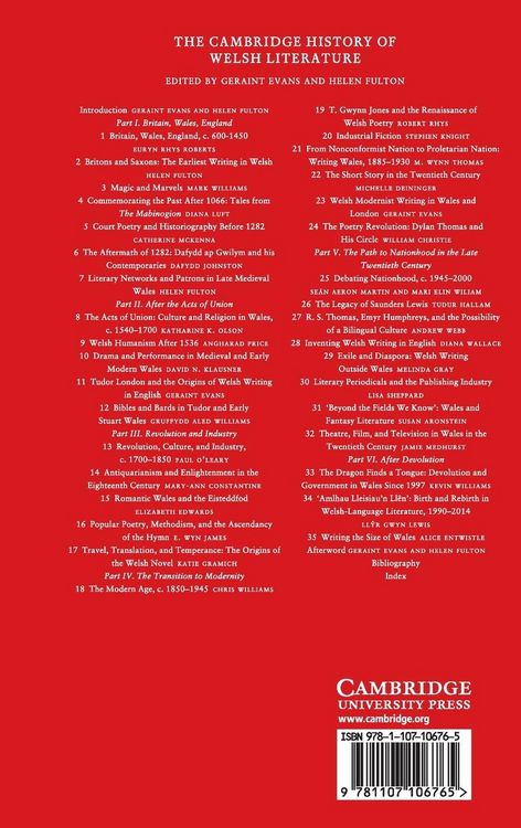 Produktbild: The Cambridge History of Welsh Literature