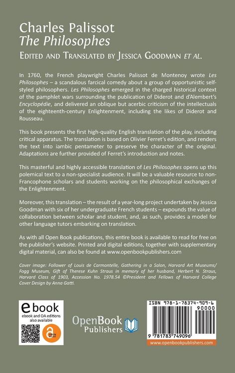 Produktbild: 'The Philosophes' by Charles Palissot