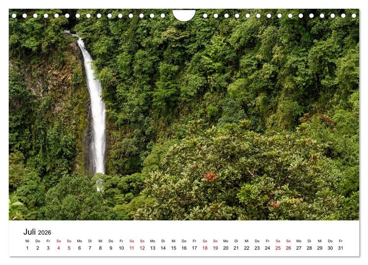 Produktbild: Costa Rica - das Naturparadies (Wandkalender 2026 DIN A4 quer), CALVENDO Monatskalender