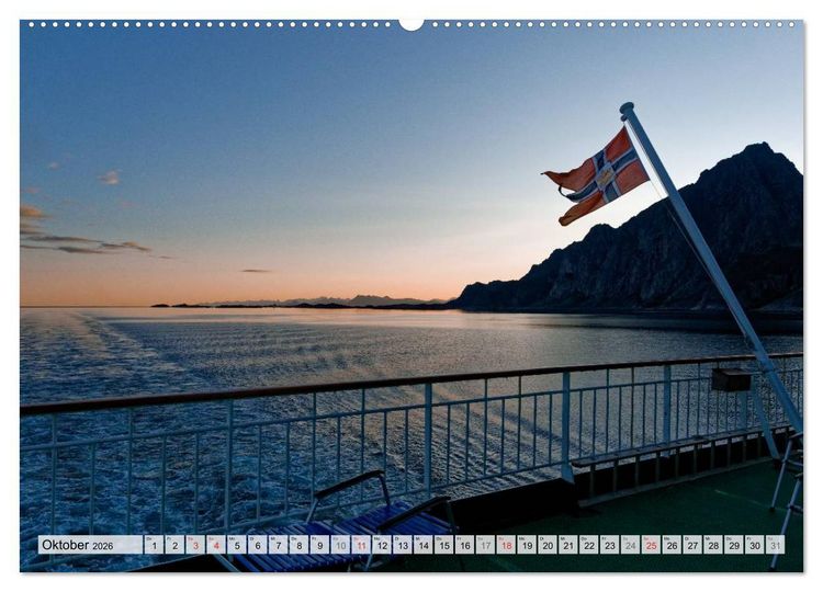 Produktbild: Hurtigruten - Faszination Natur (hochwertiger Premium Wandkalender 2026 DIN A2 quer), Kunstdruck in Hochglanz