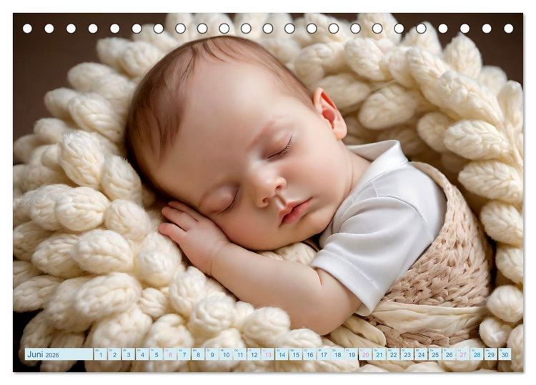 Produktbild: Schlummernde Babys (Tischkalender 2026 DIN A5 quer), CALVENDO Monatskalender