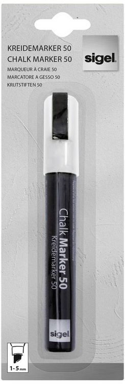 Produktbild: Sigel BA181 Kreidemarker Wei&szlig; 1 mm, 5mm N/A