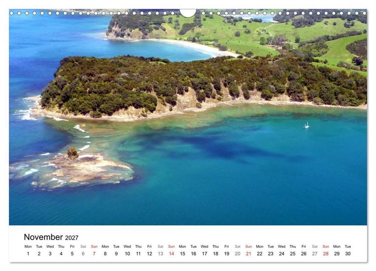 Produktbild: New Zealand's Stunning Coastline (Wall Calendar 2027 DIN A3 landscape), CALVENDO 12 Month Wall Calendar
