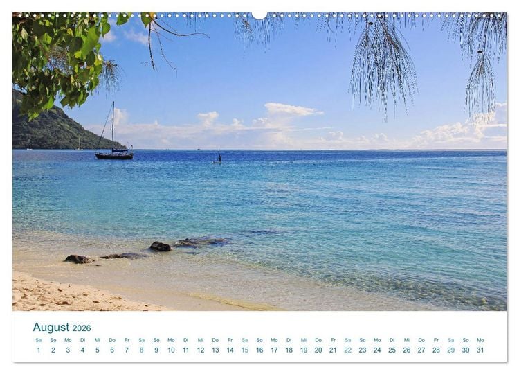 Produktbild: S&uuml;dsee-Insel Huahine - Paradies am Ende der Welt (Wandkalender 2026 DIN A2 quer), CALVENDO Monatskalender