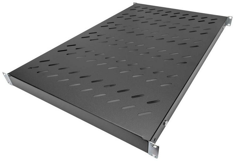 Produktbild: Digitus DN-97649 19 Zoll Netzwerkschrank-Ger&auml;teboden 1 HE variable Befestigungsschienen Geeignet f&uuml;r Schranktiefe: 1000 mm Schwarz (RAL 9005)