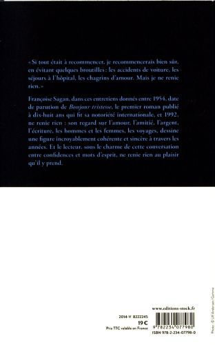 Produktbild: Sagan-F: Je Ne Renie Rien