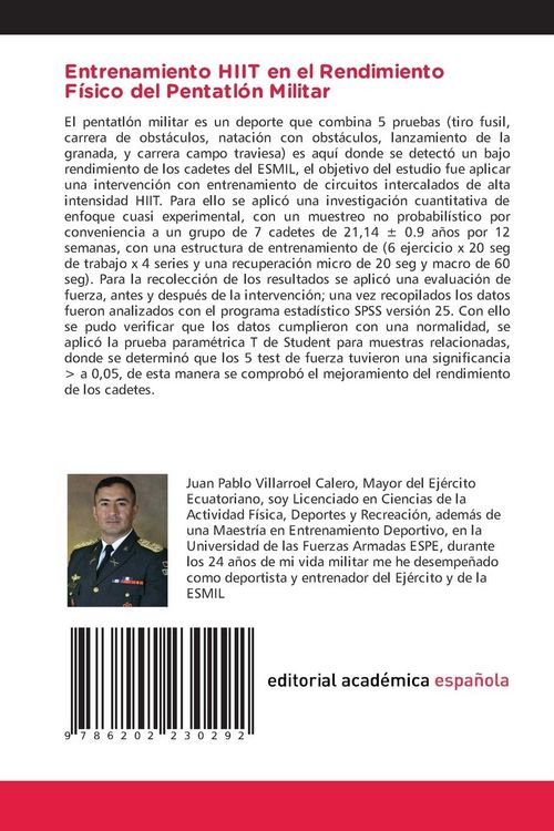 Produktbild: Entrenamiento HIIT en el Rendimiento F&iacute;sico del Pentatl&oacute;n Militar