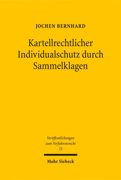Produktbild: Kartellrechtlicher Individualschutz durch Sammelklagen