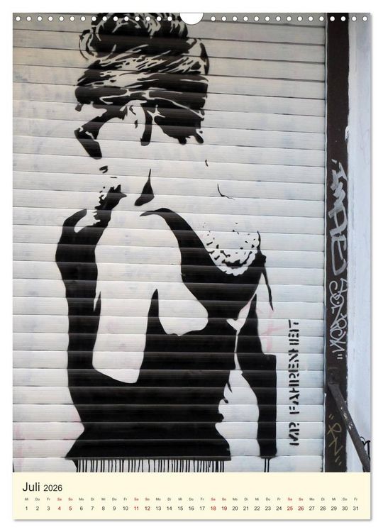 Produktbild: Famous Women in StreetArt (Wandkalender 2026 DIN A3 hoch), CALVENDO Monatskalender