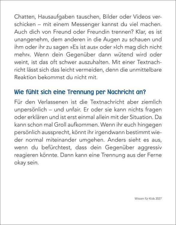 Produktbild: Wissen f&uuml;r Kids Tagesabrei&szlig;kalender 2027