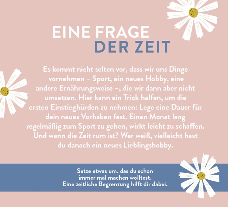 Jede Woche etwas Neues wagen - 50 Impulse für mehr Glücksmomente