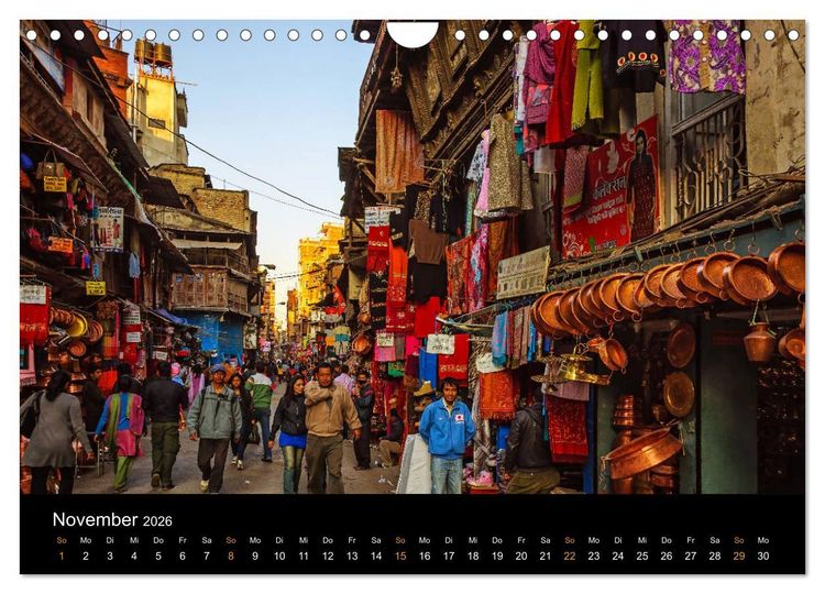 Produktbild: Nepal - In den Stra&szlig;en von Kathmandu (Wandkalender 2026 DIN A4 quer), CALVENDO Monatskalender