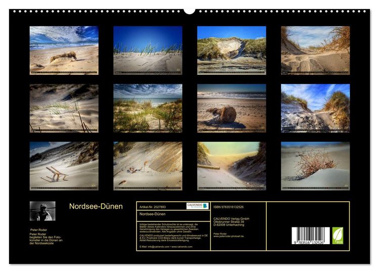 Produktbild: Nordsee-D&uuml;nen (hochwertiger Premium Wandkalender 2026 DIN A2 quer), Kunstdruck in Hochglanz