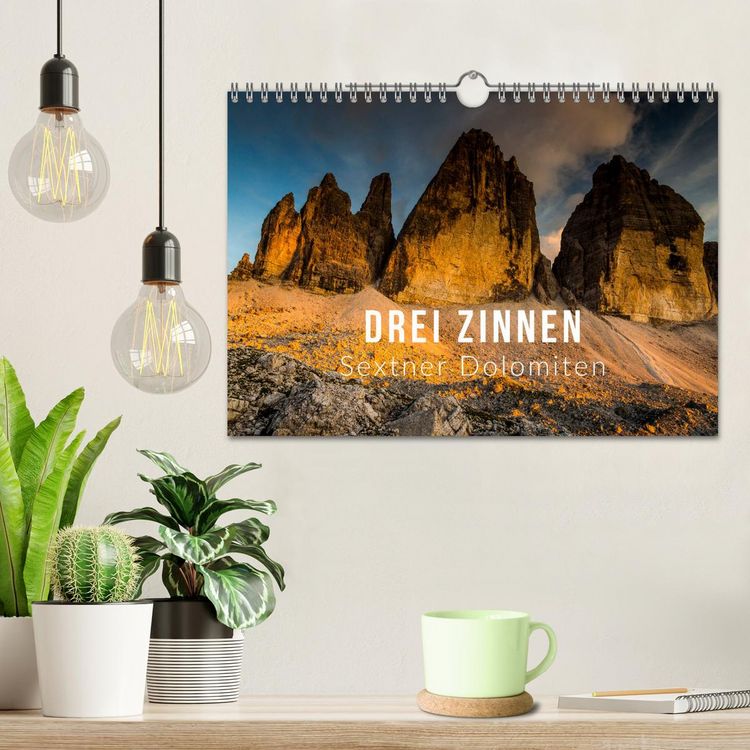 Produktbild: Drei Zinnen. Sextner Dolomiten (Wandkalender 2026 DIN A4 quer), CALVENDO Monatskalender