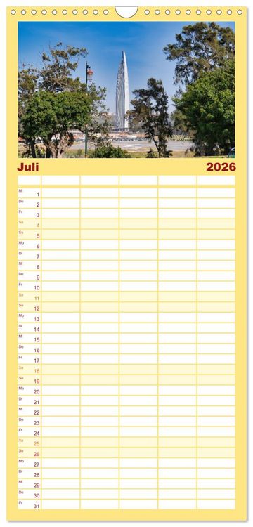 Produktbild: Familienplaner 2026 - Faszinierendes Marokko mit 5 Spalten (Wandkalender, 21 x 45 cm) CALVENDO