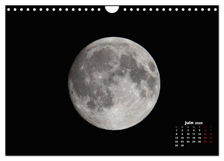 Produktbild: Phases de la lune (Calendrier mural 2026 DIN A4 vertical), CALVENDO calendrier mensuel