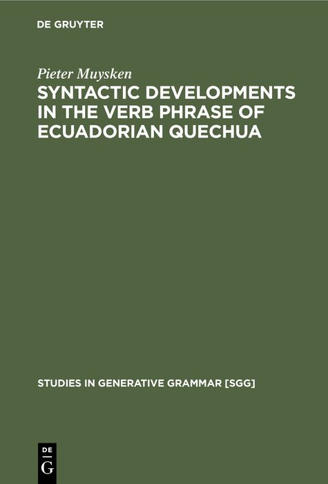 Produktbild: Syntactic Developments in the Verb Phrase of Ecuadorian Quechua