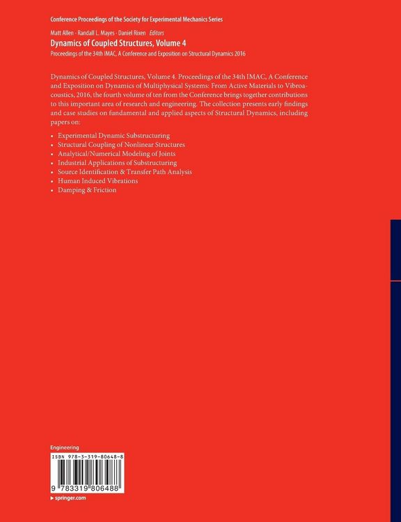 Produktbild: Dynamics of Coupled Structures, Volume 4