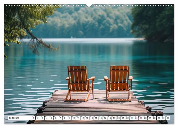 Produktbild: Momente der Stille (hochwertiger Premium Wandkalender 2026 DIN A2 quer), Kunstdruck in Hochglanz
