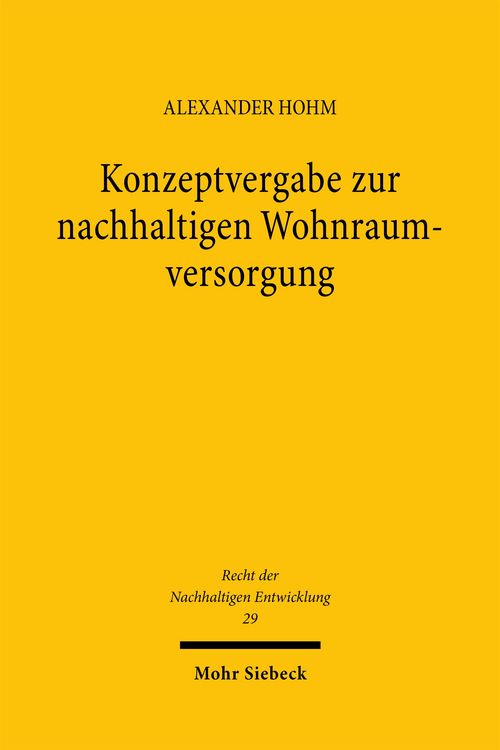 Produktbild: Konzeptvergabe zur nachhaltigen Wohnraumversorgung