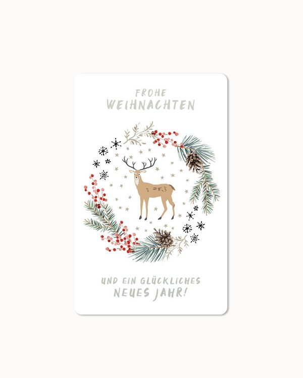Produktbild: Lunacard Postkarte *Weihnachtsrentier