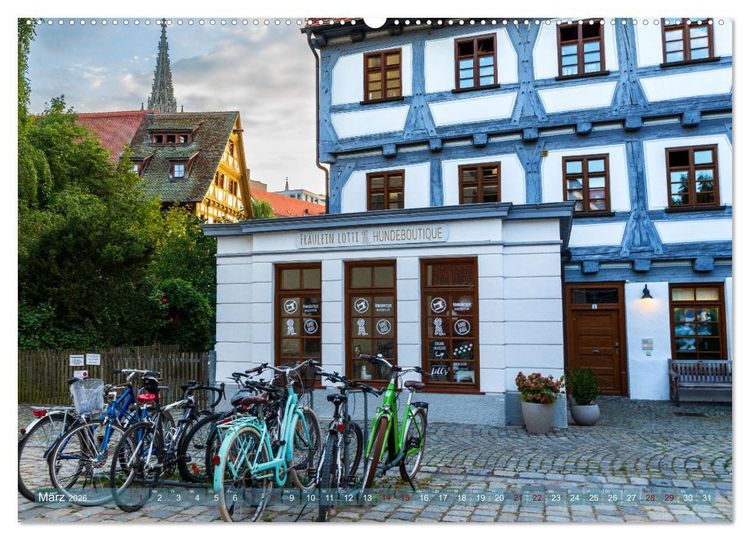 Produktbild: Die Fischerstadt - Ein mittelalterliches Stadtviertel in Ulm (hochwertiger Premium Wandkalender 2026 DIN A2 quer), Kunstdruck in Hochglanz