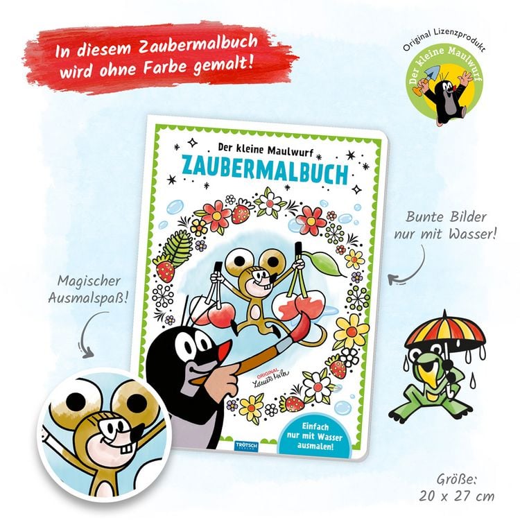 Produktbild: Tr&ouml;tsch Der kleine Maulwurf Malbuch Zaubermalbuch