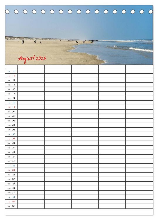 Produktbild: JUIST - DIE NORDSEEINSEL (Tischkalender 2026 DIN A5 hoch), CALVENDO Monatskalender