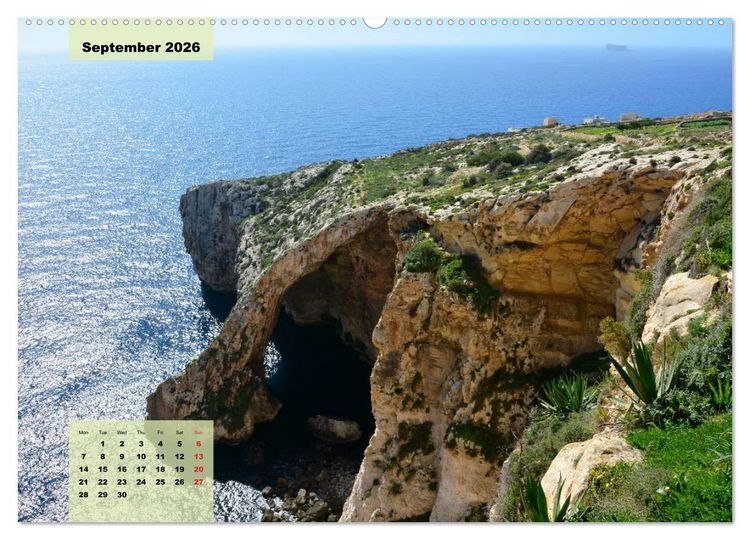 Produktbild: Malta and Gozo two historical islands (High Quality Premium Wall Calendar 2026 DIN A2 landscape),CALVENDO 12 Month Wall Calendar