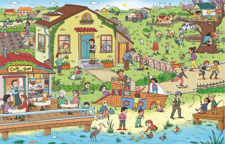 Produktbild: Jahreszeiten Wimmelbuch